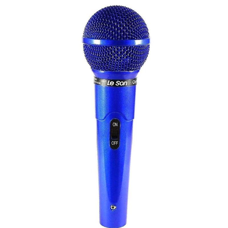 Microfone com Fio Azul Profissional MC-200 P10 - Leson 2AM00200A